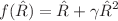 $$f({\hat{R}})={\hat{R}}+\gamma {\hat{R}}^2$$
