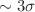 $$\sim 3\sigma $$