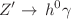 $$Z'\rightarrow \,h^0\gamma $$