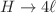 $$H\rightarrow 4\ell $$