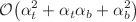 $${\mathcal {O}}{\left( \alpha _t^2+\alpha _t\alpha _b+\alpha _b^2\right) }$$