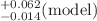 $${}^{+0.062}_{-0.014} \mathrm{(model)}$$