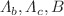 $$\Lambda _b, \Lambda _c, B$$