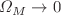 $$\Omega _M\rightarrow 0$$