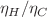 $${\eta _{H}}/\eta _C$$