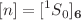 $$[n]=[^1S_0]_\mathbf{6}$$