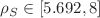 $$\rho _S\in [5.692, 8]$$