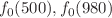 $$f_0(500), f_0(980)$$