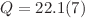 $$Q=22.1(7)$$