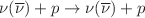$$\nu ({\overline{\nu }}) + p\rightarrow \nu ({\overline{\nu }}) + p$$