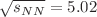 $$\sqrt{s_{NN}}=5.02$$