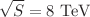 $$\sqrt{S} = 8\hbox { TeV}$$