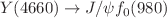 $$Y(4660)\rightarrow J/\psi f_0(980)$$