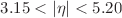 $$3.15<|\eta |<5.20$$