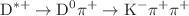 $${\mathrm{D}}^{*+} \rightarrow {\mathrm{D}}^0 \pi ^+ \rightarrow {\mathrm{K}}^- \pi ^+ \pi ^+$$