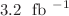 Mathematical equation: $$3.2~\text{ fb }^{-1}$$