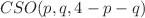 $$CSO(p,q,4-p-q)$$