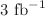 $$3 \text { fb} ^{-1} $$