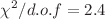 $$\chi ^2/d.o.f=2.4$$