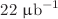 $$22~\upmu \text {b}^{-1}$$
