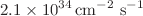 $$2.1 \times 10^{34}\,\hbox {cm}^{-2}\hbox { s}^{-1}$$
