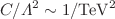 $$C/\Lambda ^2 \sim 1/\mathrm{TeV}^2$$