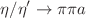 $$\eta /\eta '\rightarrow \pi \pi a$$