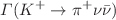 $$\varGamma (K^+ \rightarrow \pi ^+ \nu {\bar{\nu }})$$