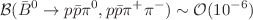 $$\mathcal{B}(\bar{B}^0\rightarrow p\bar{p}\pi ^0,p\bar{p}\pi ^+\pi ^-)\sim \mathcal{O}(10^{-6})$$