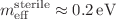 $$m_\mathrm {eff}^\mathrm {sterile}\approx 0.2\,\mathrm {eV}$$