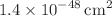 $${1.4 \times 10^{-48}}\, {\hbox {cm}}^{2}$$