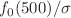 $$f_0(500)/\sigma $$