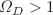 $$\Omega _D > 1$$