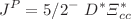 $$J^{P}=5/2^{-}~D^{*}\Xi _{cc}^{*}$$