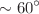 $$\sim 60^{\circ }$$