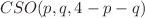 $$CSO(p,q,4-p-q)$$