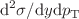 $$\mathrm{d}^2\sigma /\mathrm{d}y \mathrm{d}p_{\mathrm {T}}$$