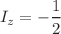 $$I_z=-\frac{1}{2}$$