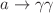 $$a \rightarrow \gamma \gamma $$
