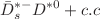 $${\bar{D}}_s^{*-}D^{*0} + c.c$$