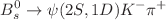 $$B^{0}_{s}\rightarrow \psi (2S,1D)K ^{-}\pi ^{+}$$