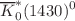 $$\overline{K }^{*}_{0}(1430)^{0}$$