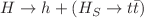 $$H\rightarrow h+(H_{S} \rightarrow t{\bar{t}})$$