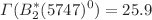 $$\Gamma (B^{*}_{2}(5747)^{0})=25.9$$