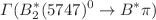 $$\Gamma (B^{*}_{2}(5747)^{0} \rightarrow B^{*}\pi )$$