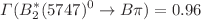 $$\Gamma (B^{*}_{2}(5747)^{0} \rightarrow B\pi )=0.96$$