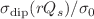 $${\sigma }_{\mathrm {dip}}(rQ_{s})/\sigma _{0}$$