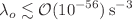 $$\lambda _o\lesssim {\mathcal {O}}(10^{-56})\,\text {s}^{-3}$$
