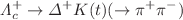 $$\Lambda _c^+\rightarrow \Delta ^+K(t)(\rightarrow \pi ^+\pi ^-)$$