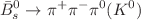 $${\bar{B}}_{s}^{0} \rightarrow \pi ^{+}\pi ^{-}\pi ^{0} (K^{0})$$